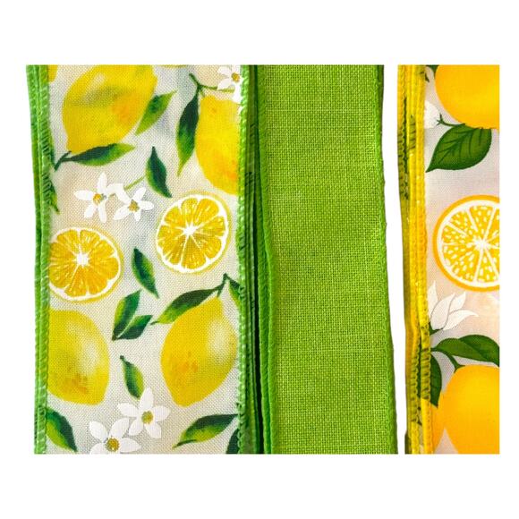Lemon Wreath Kit - "When Life Gives You Lemons" Metal Sign, Ribbon, & Lemon Pick - Picture 6 of 7